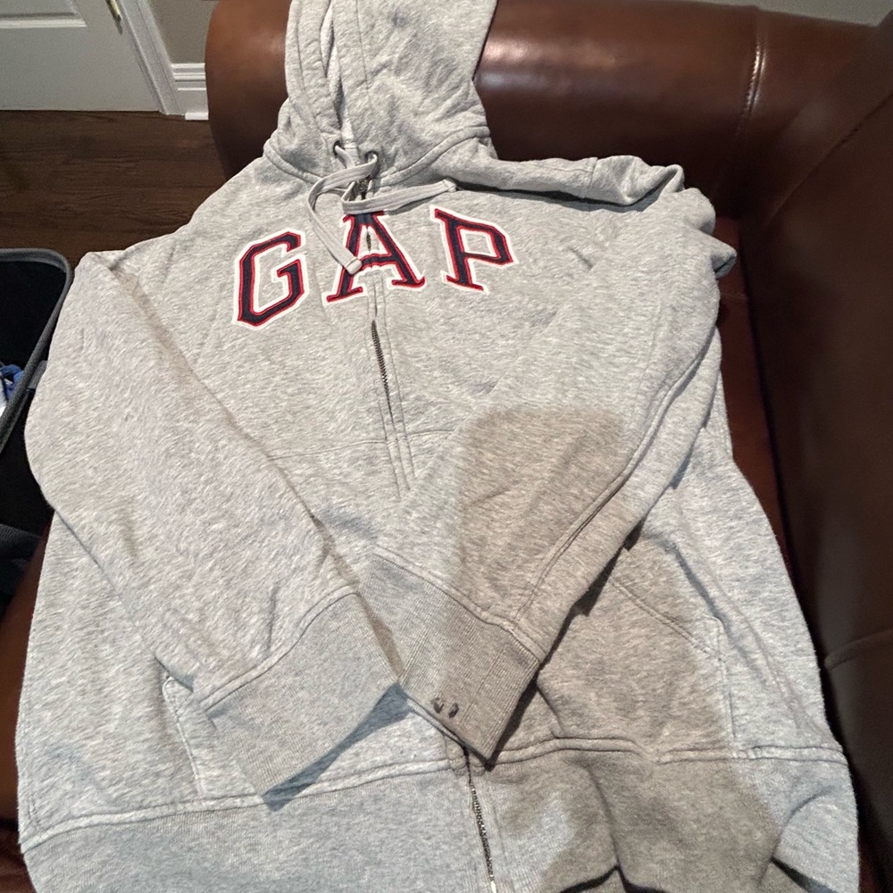 GAP Gray Hoodie with Red Logo